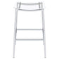 Jovani Acrylic Backless Bar Stool Chrome (Set of 2)