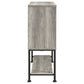 Claremont Sliding Door Bar Cabinet with Lower Shelf Grey Driftwood