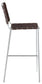 Adelaide Upholstered Bar Stool with Open Back Brown and Chrome