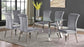 Alaia Rectangular Glass Top Dining Table Clear and Chrome