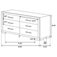 Jessica 4-piece Queen LED Bedroom Set Cappuccino