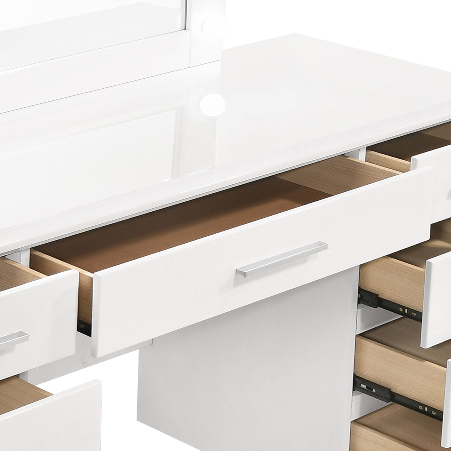 White gloss dressing table with drawers online