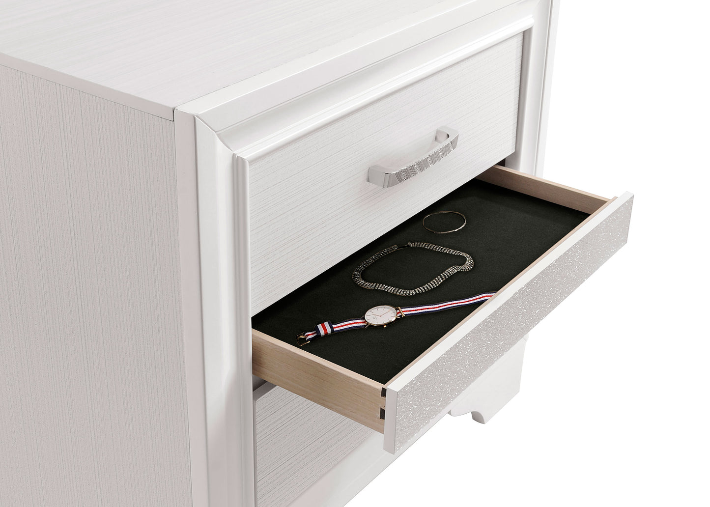 Miranda 3-drawer Nightstand Bedside Table White
