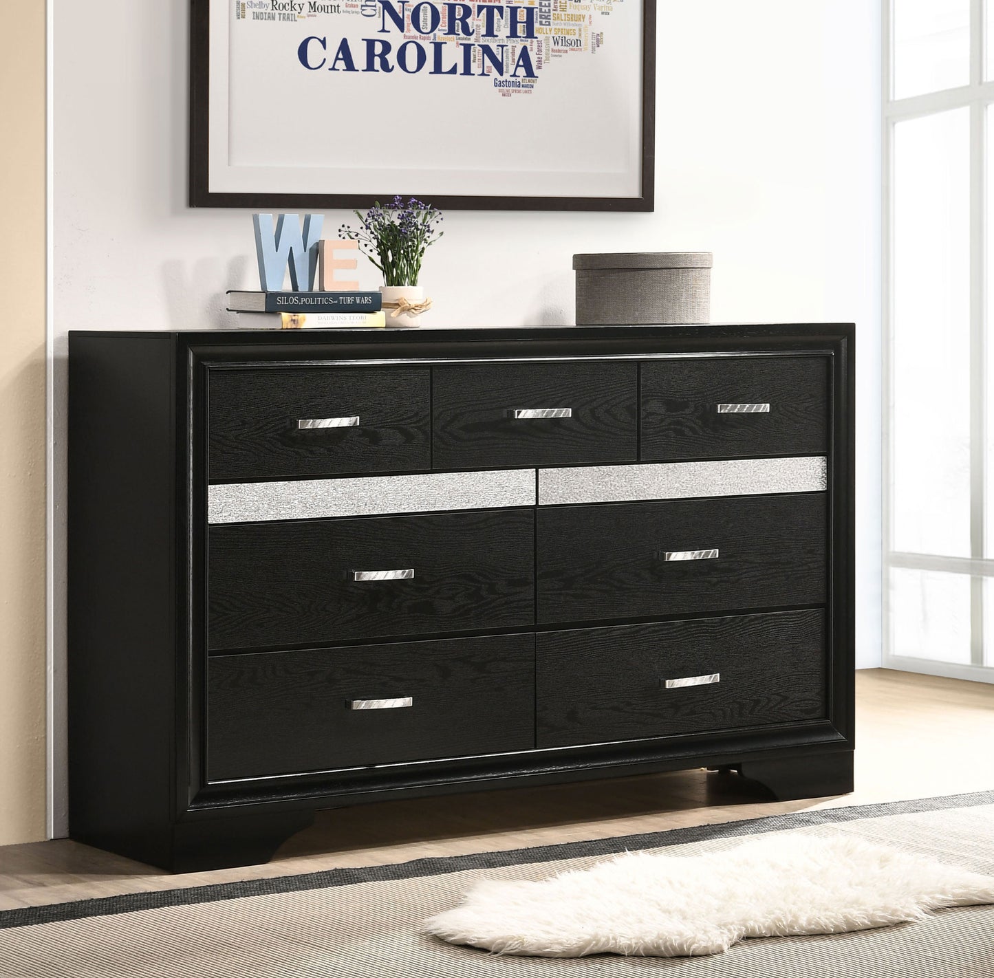 Miranda 9-drawer Dresser Black