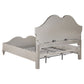 Evangeline Wood Queen LED Panel Bed Silver Oak