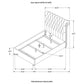 Devon 57-inch Upholstered Queen Panel Bed Beige