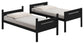 Littleton Wood Twin Over Twin Bunk Bed Black