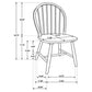 Technical drawing of a wooden chair with dimensions labeled
