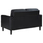 Ruth 2-piece Upholstered Track Arm Sofa Set Black