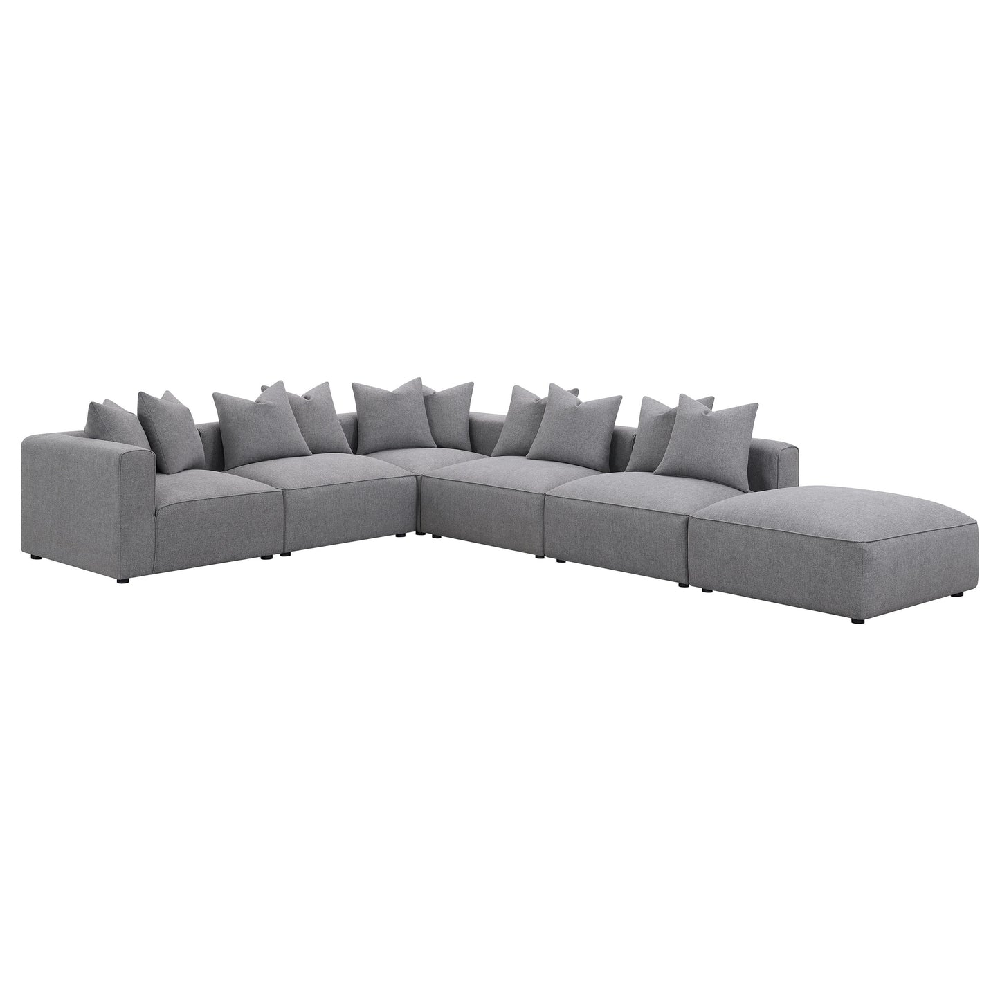 Jennifer 6-piece Tight Seat Modular Sectional Grey