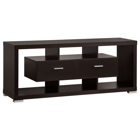 Darien 2-drawer Engineered Wood 59" TV Stand Cappuccino