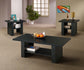 Rodez 3-piece Engineered Wood Coffee Table Set Black