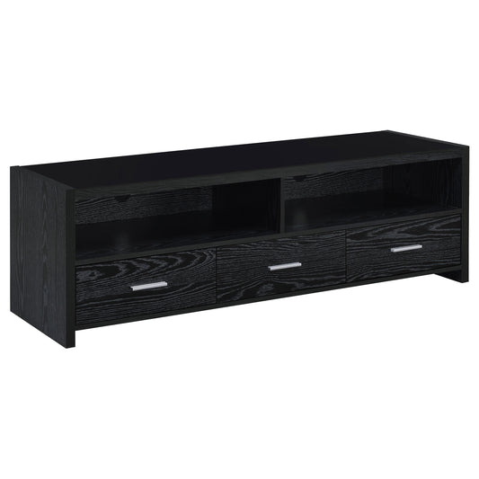 Alton 3-drawer Engineered Wood 62" TV Stand Black Oak