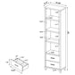 Lewes 4-piece 60-inch TV Entertainment Center Cappuccino