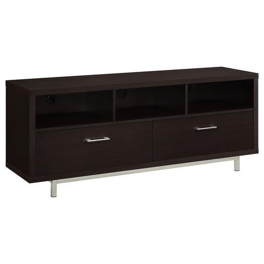 Casey 2-drawer Engineered Wood 60" TV Stand Cappuccino