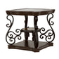 Laney 1-shelf Glass Top Square End Table Deep Merlot