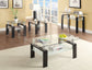 Dyer 1-shelf Rectangular Glass Top Coffee Table Black