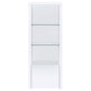 Jude 3-shelf Engineered Wood Media Tower High Gloss White