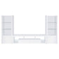 Jude 3-shelf Engineered Wood Media Tower High Gloss White