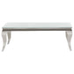 Carone Rectangular Glass Top Coffee Table White and Chrome