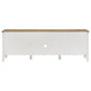 Hollis 2-door Wood 67-inch TV Stand with Drawer Brown and White