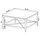 Lindley Square Tempered Mirror Acrylic Coffee Table Chrome