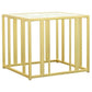 Adri Metal Frame End Table Matte Brass