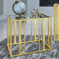 Adri Metal Frame End Table Matte Brass