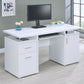 Tracy 2-drawer Computer Desk White