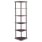 Bonwick 72-inch 5-shelf Corner Bookshelf Cappuccino