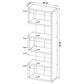 Joey 71-inch 5-shelf Bookshelf Weathered Grey