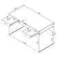 Dobrev 48-inch 2-drawer Writing Desk White High Gloss