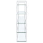 Elmer 63-inch 5-shelf Bookshelf Clear and Chrome