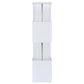 Baxter 67-inch 4-shelf Bookshelf White and Chrome