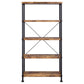 Analiese 2-piece Computer Desk Bookcase Set Rustic Nutmeg