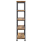 Analiese 2-piece Computer Desk Bookcase Set Rustic Nutmeg