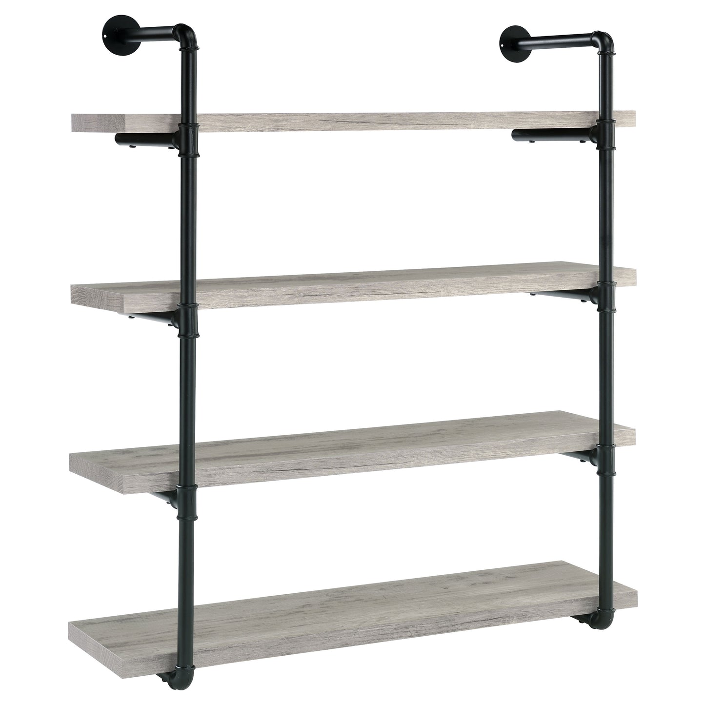 Elmcrest 40-inch Wall Shelf Black and Grey Driftwood