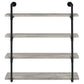 Elmcrest 40-inch Wall Shelf Black and Grey Driftwood