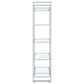 Hartford Glass Shelf Bookcase Chrome