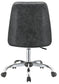 Althea Upholstered Tufted Back Office Chair Grey and Chrome