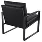 Rosalind Upholstered Track Arms Accent Chair Black and Gummetal