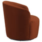 Joyce Sloped Arms Swivel Chair Burnt Orange