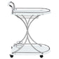 Elfman 2-shelve Serving Cart Chrome and White