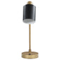 Cherise Adjustable Shade Table Lamp Antique Brass and Matte Black