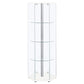 Zahavah 4-shelf Hexagon Shaped Curio Cabinet White and Clear