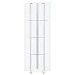 Zahavah 4-shelf Hexagon Shaped Curio Cabinet White and Clear