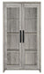 Alejo 2-door Engineered Wood Tall Cabinet Grey Driftwood