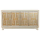Voula 4-door Wood Accent Storage Cabinet White and Gold