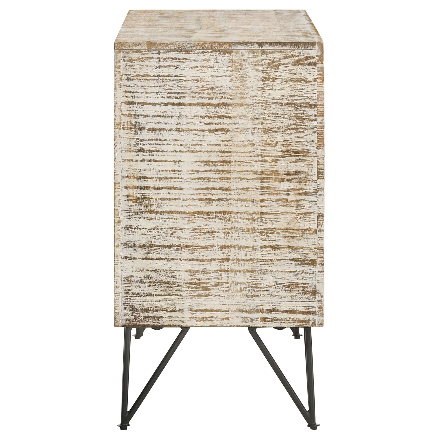 Eileen 2-door Wood Storage Accent Cabinet White Washed