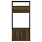 Quincy 2-door Coat Rack Hall Tree Storage Bench Dark Pine